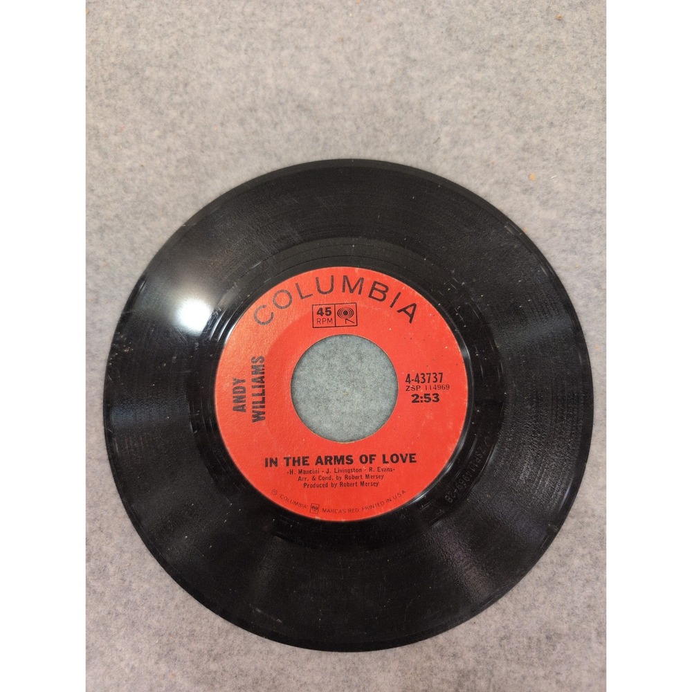 Andy Williams The Many Faces of Love In the Arms of Love 45 RPM Columbia 4-43737 - Picture 2 of 3